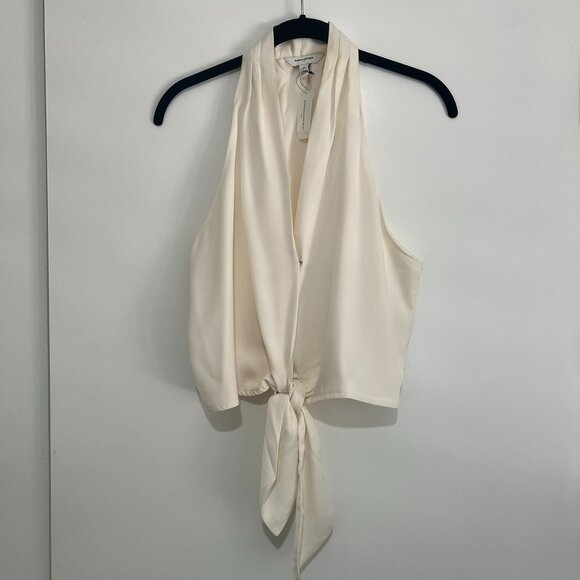 Banana Republic Tie Front Cropped Halter Top - Size M - NWT - Picture 2 of 13